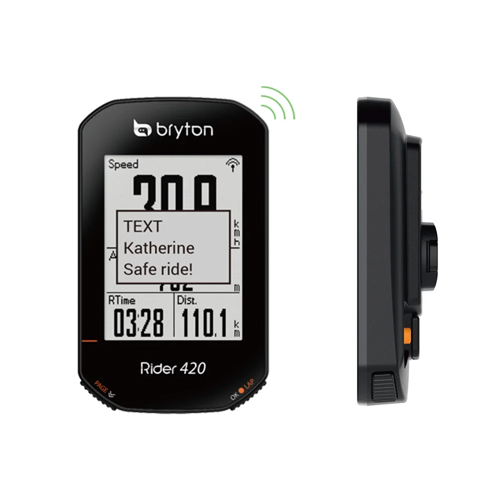 

Bryton 420T GPS Bike computer Sync Mobile app Auto Backlight wireless bicycle Odometer ANT+ speed and HRM Set