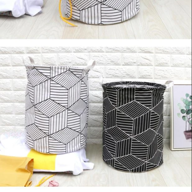 

Large Geometric Shape Laundry Basket Waterproof Folding Dirty Clothes Storage Hamper Home Organizer Kid Toy Storage Basket
