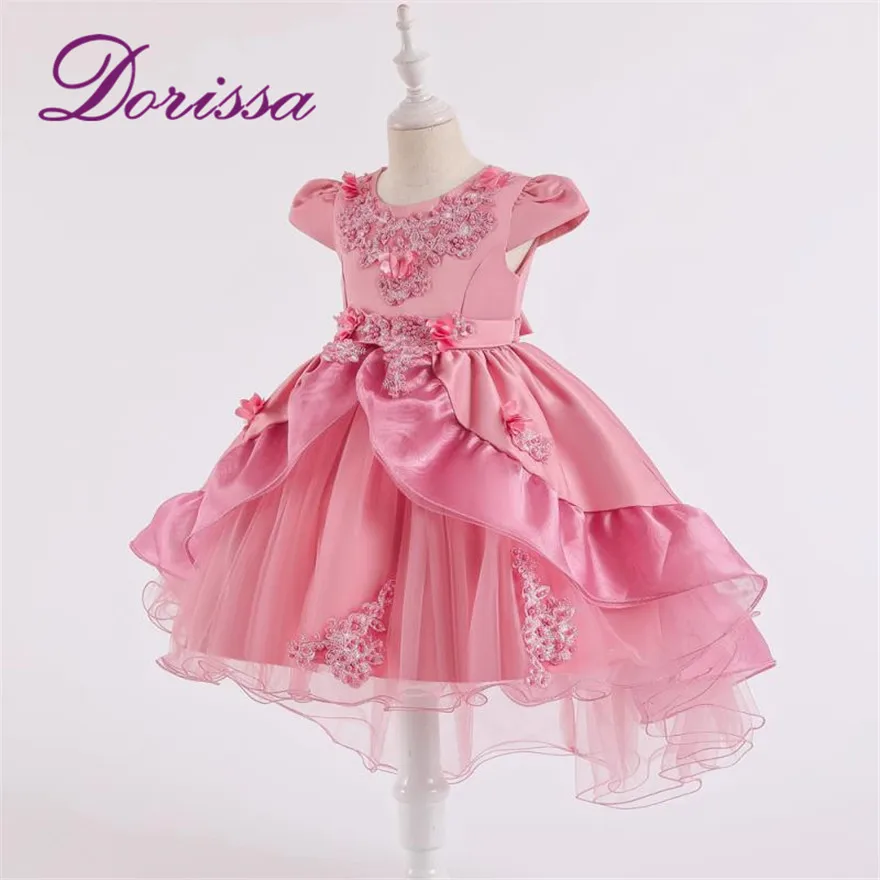 

beautiful party dresses newborn baby clothing latest dress designs for kids princess, Peach/ navy / pink