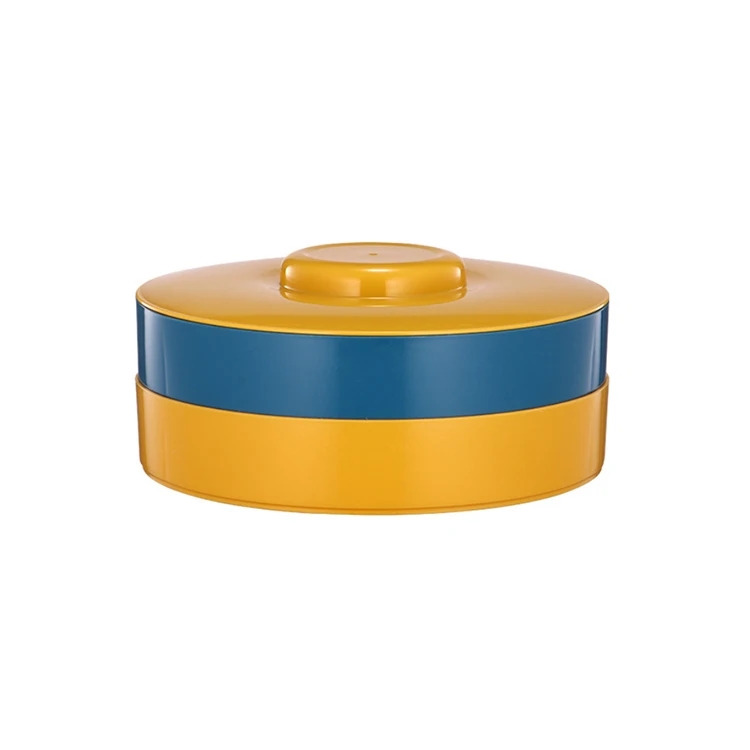 

E1661 Double Layer Snack Box Candy Dish Snacks Fruit Storage Tray PP Plastic Dried Fruit Plate, Picture