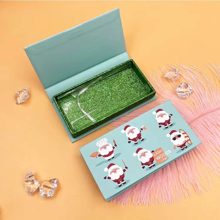 

Christmas Eyelash Packaging Wholesale Paper Lash Box Custom Logo Eyelash Boxes