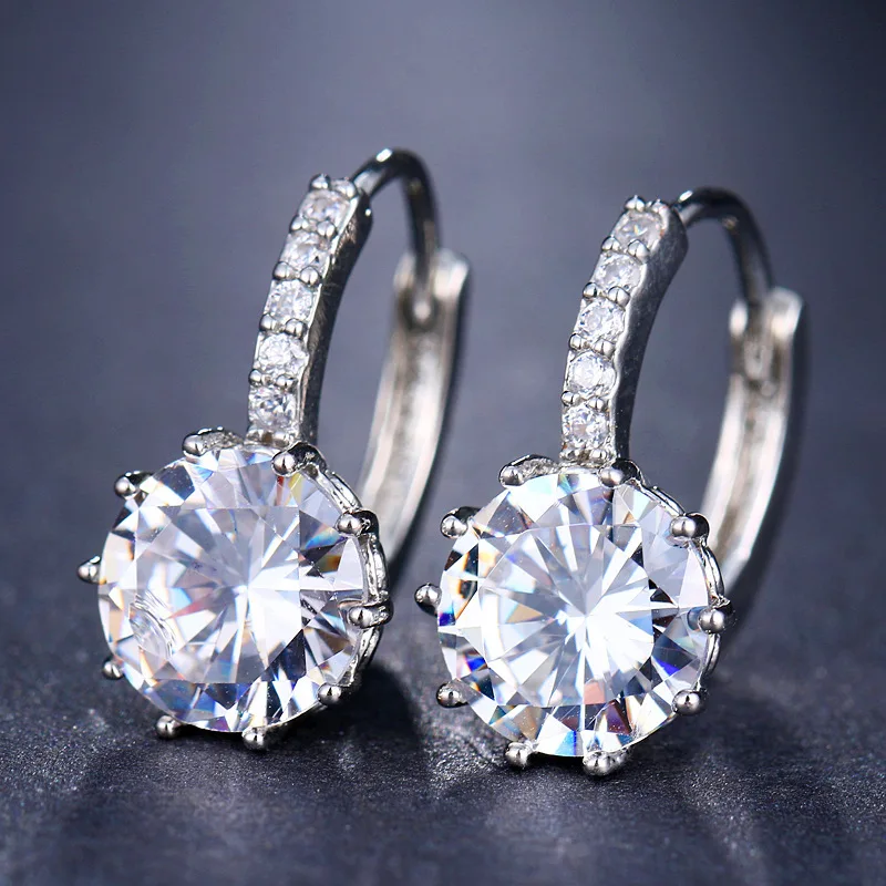 Geometric Shapes Multi-Color Zircon Luxury Hypoallergenic Fashion Earrings
