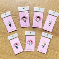 

Cartoon Acrylic Brooch Hot Kpop Fans Meeting BTS Plastic Badge Pins