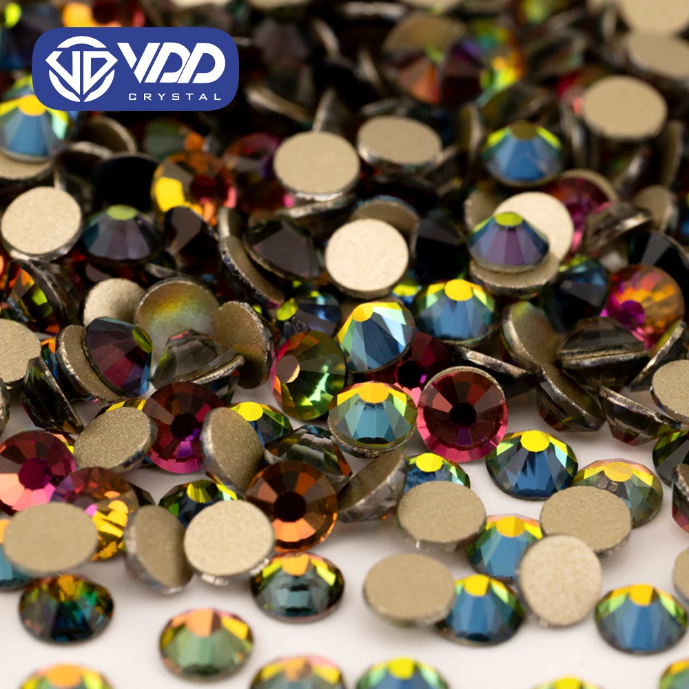 VDD 039 Vitrail Medium High Quality Glass Rhinestones Crystal Glod Back Flatback Strass Stones Nail Art DIY Crafts Decorations