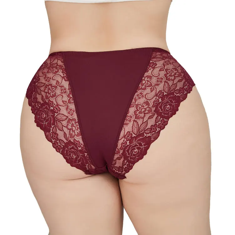 

high rise plus size women briefs fat women lace panty briefs panties underwear