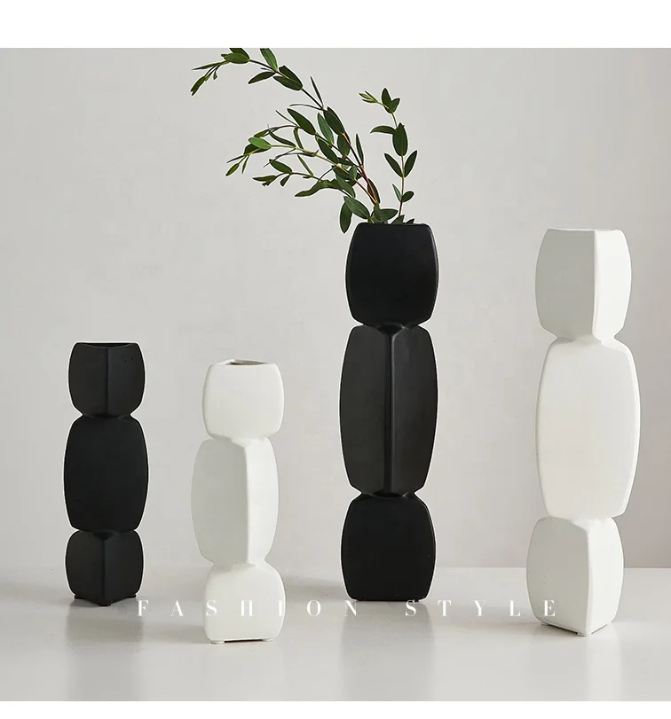 

Abstract Art White Ceramic Vase Modern Home Vase Decoration Household Minimalist Decor Flower Arrangement Vase Gifts, Same as photos