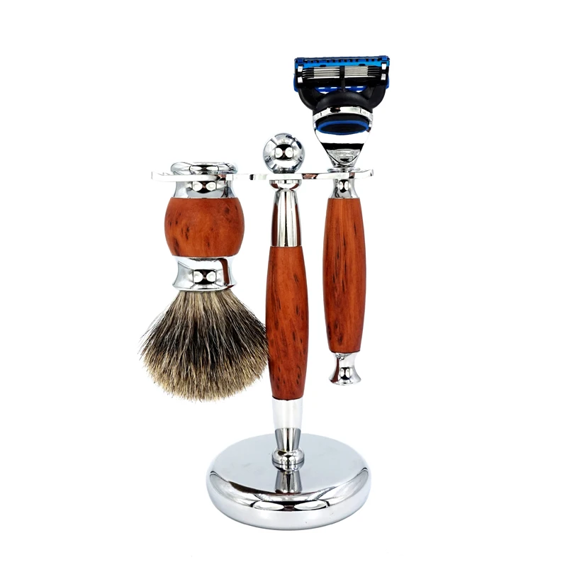 

wangda hairdressing Shaving Razor Set Beard Brush Holder Set Daily Shaving