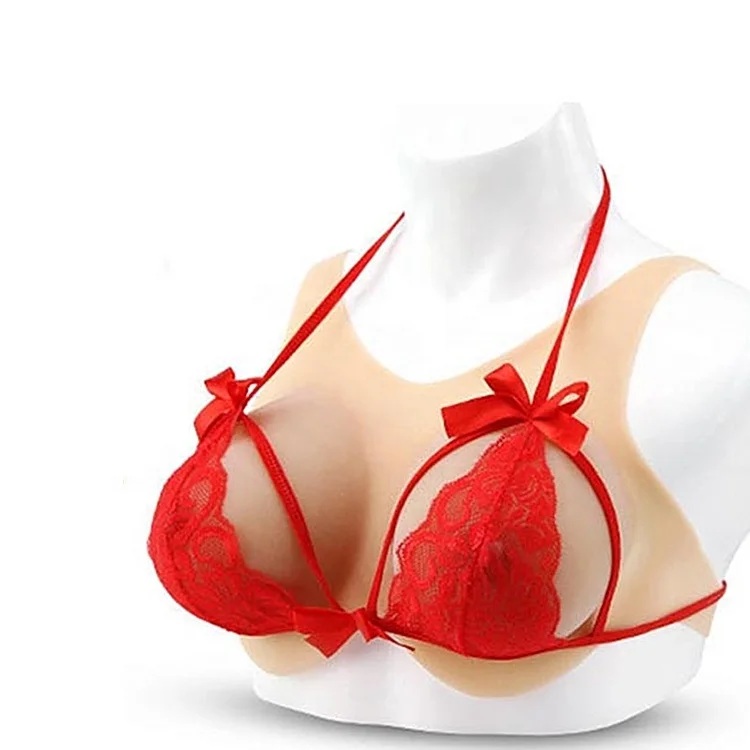 

Silicone Breast Plates Fake Breast Form Enhancers Round Collar for Crossdressers Transgender Mastectomy Cosplay Bra, Skin color,brown,black,white