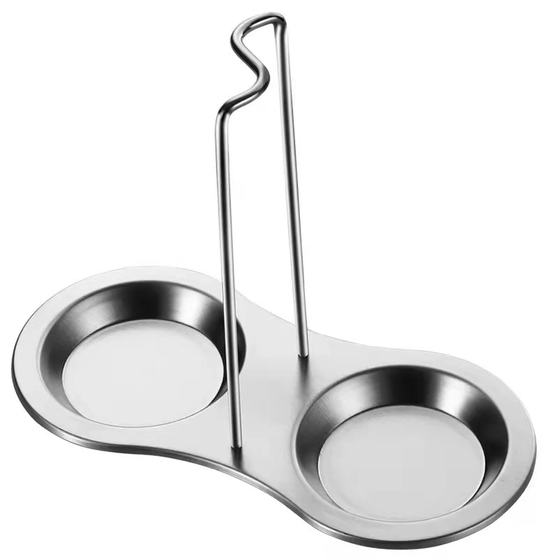 

Kitchen Rack Stainless Steel Towel Trolley Utensils Soup Stand Ladle Brushed Cutlery Kitchenware Spoon Holder, Silver