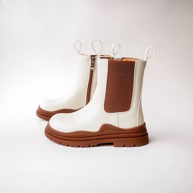 

new British style zipper high quality low cut and high cut kids Chelsea boots kids boots