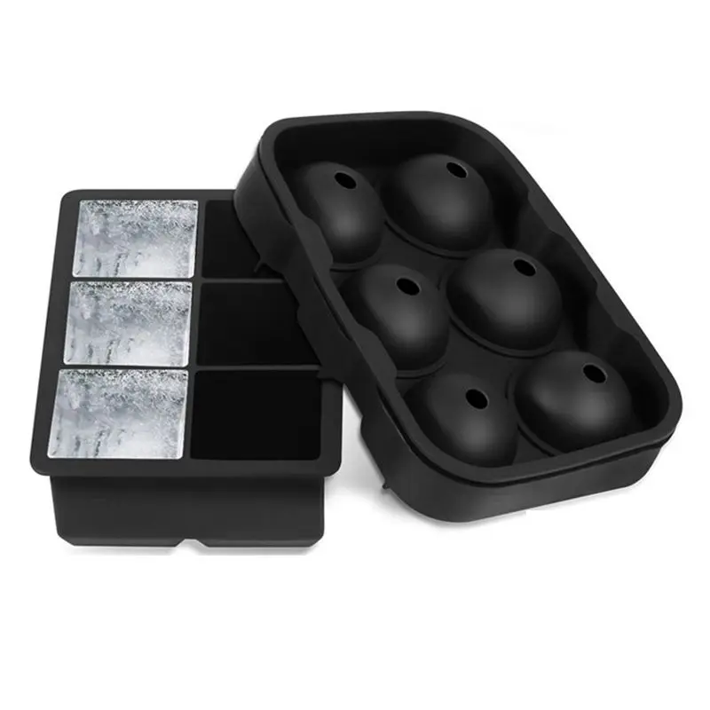 

Kitchen Household Refrigerator6grid Food Grade Silicone Tray Freezer Ice Cubes Tray Frozen Soup Cube Mold, Colorful
