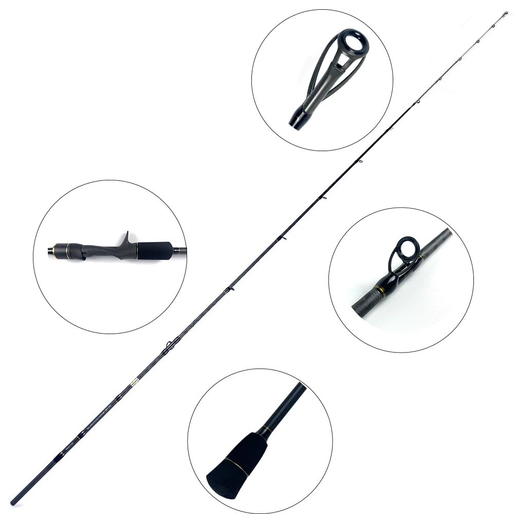 Carbon Fiber slow jigging rod 30lbs 50lbs 6Feet Saltwater Offshore Boat Casting Spinning rod Fishing Rod