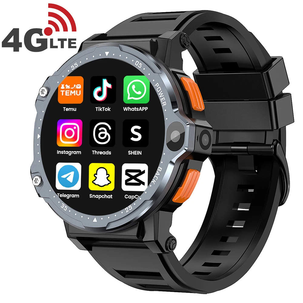 

VALDUS 4G Sim Card Android Mobile Phone Smartwatch 5G GPS WIFI Dual Video Camera 2024 Round Women Men PG999 S8 Ultra Smart Watch