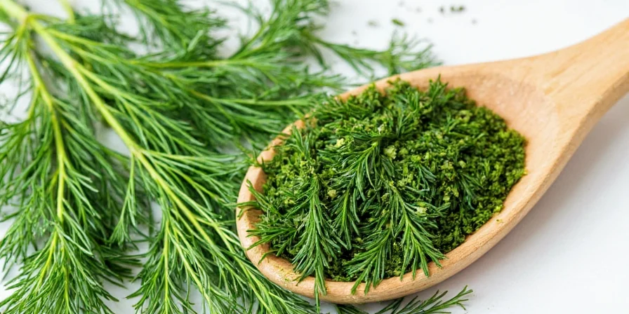 Cup of dill tea with fresh sprigs