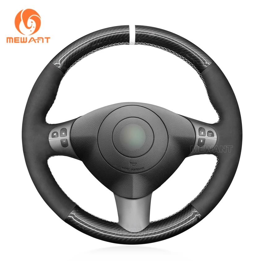 

Hand Stitching Carbon Suede Steering Wheel Cover for Alfa Romeo 147 GT 2000 2001 2002 2003 2004 2005 2006 2007 2008 2009 2010