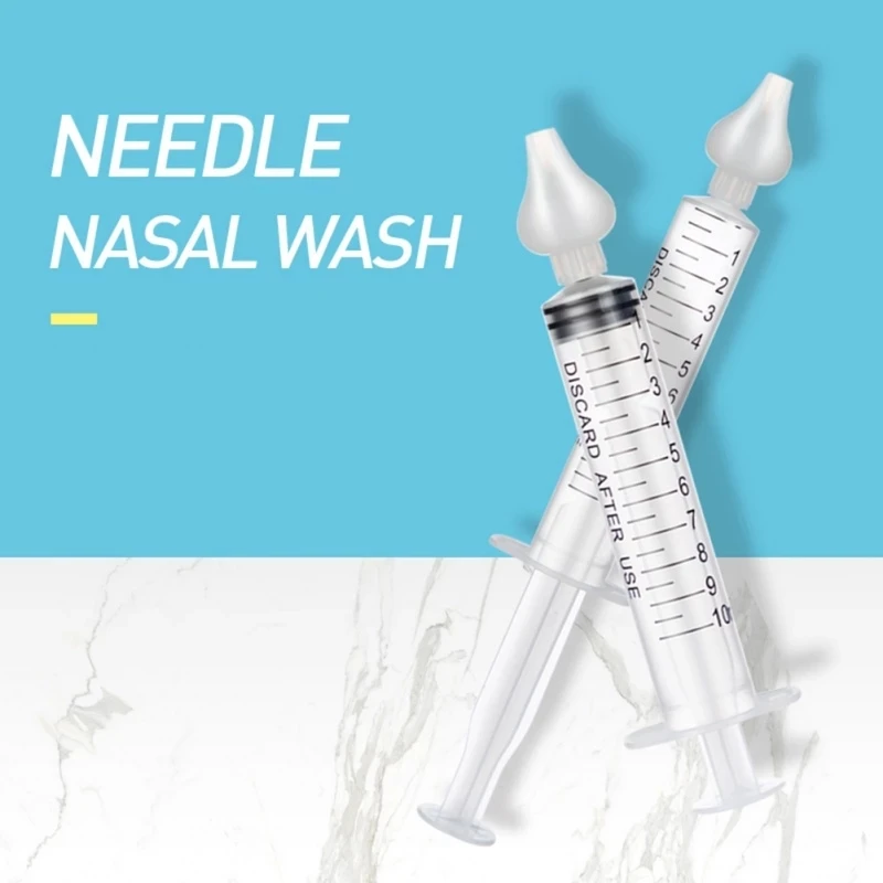 

Needle Tube Nasal Aspirator Suction Aspirato Tube Baby Care Nose Cleaner 10ML Baby Rhinitis Nasal Washer, Green, pink
