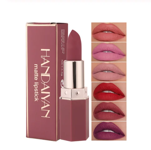 

HANDAIYAN New Arrive Matte Lipstick Lips Makeup Nude Velvet Lip Stick Make up Cosmetics Foggy Smooth Matt Tint Lip Balm