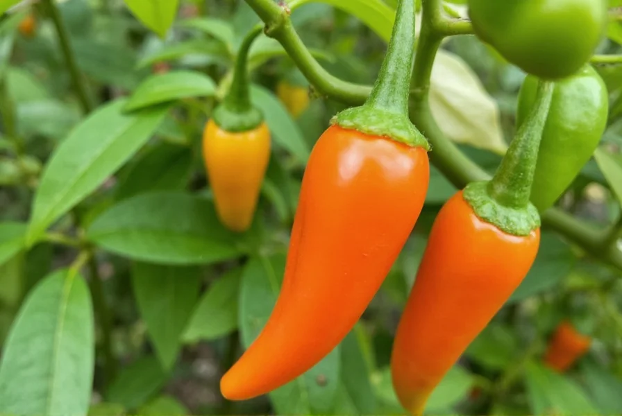 Chef holding fresh habanero peppers
