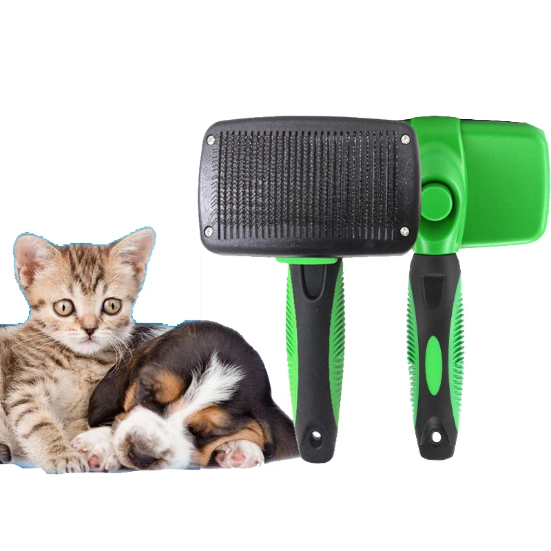 

Amazon Top Seller Sepillos Cepillos Para Perro Dog Hair Bath Slicker Handle Grooming Massage Cat Pet Dog Brush, Green,yellow,purple