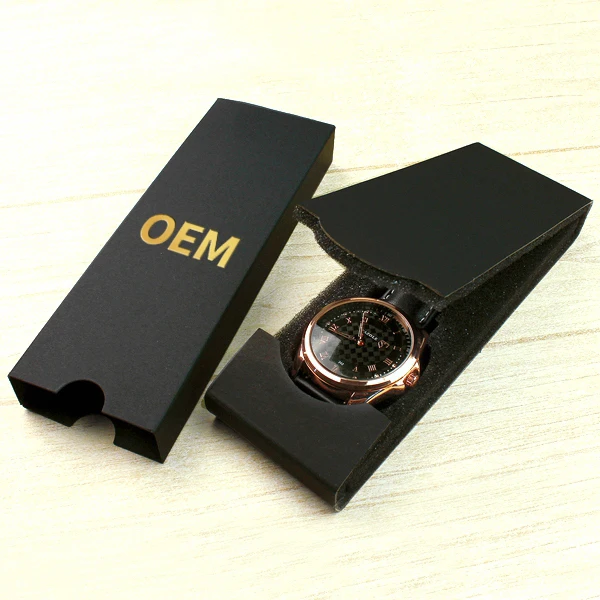 

Best Selling YAZOLE D MY-01 High Quality Luxury Watch Boxes Custom Logo Folded Black Gift Watch Packaging Box OEM wholesale