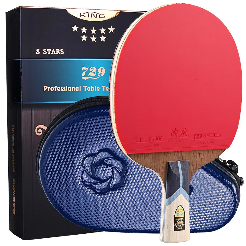 

Friendship 729 table tennis racket professional grade gold standard 8-star authentic student PingPong Racket, Red+black