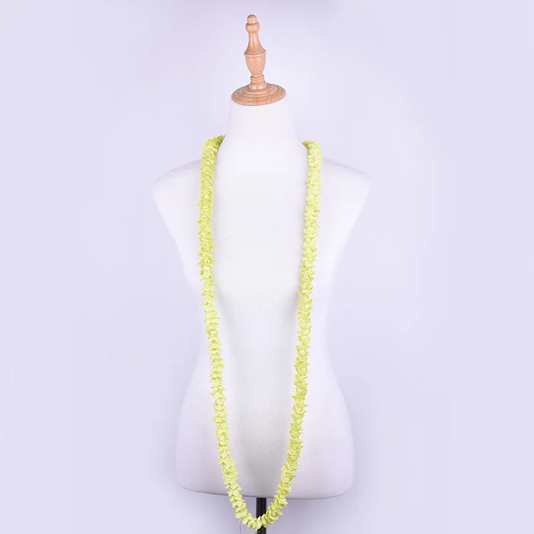

Wholesale Factory Supplier HL00026A 4Color  Artificial Silk Pikake Lei Hawaii Dance Party Women Necklace Pua Keni Rei, Multi color