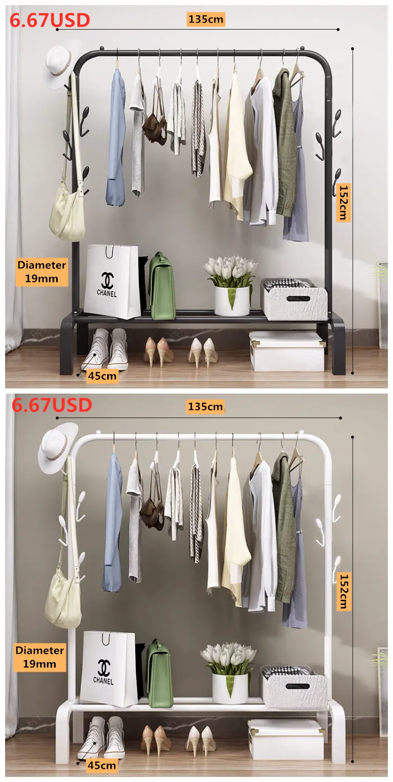 Wholesale New Design Clothes Rack Coat Hanger Stand Stainless Steel ...