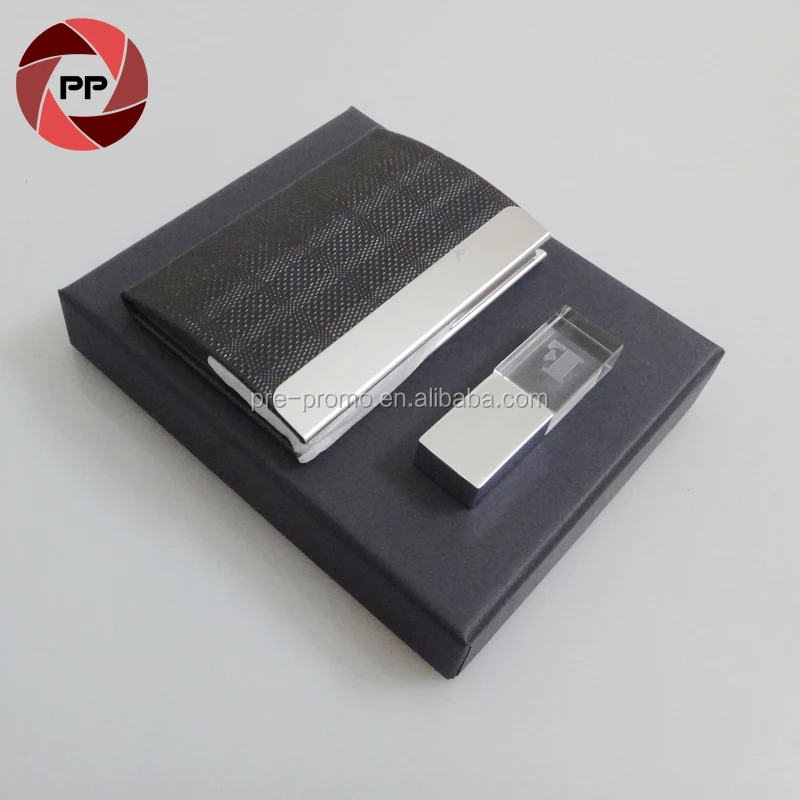 Custom Card Holder And Keychain Leather Business Gift Set For Men Buy