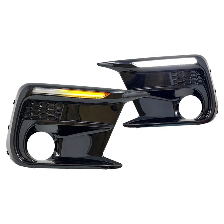 Sequential Turn Signal Fog Lamp bezel DRL LED Daytime Running Light For Subaru WRX STI 2018 2019 2020 2021