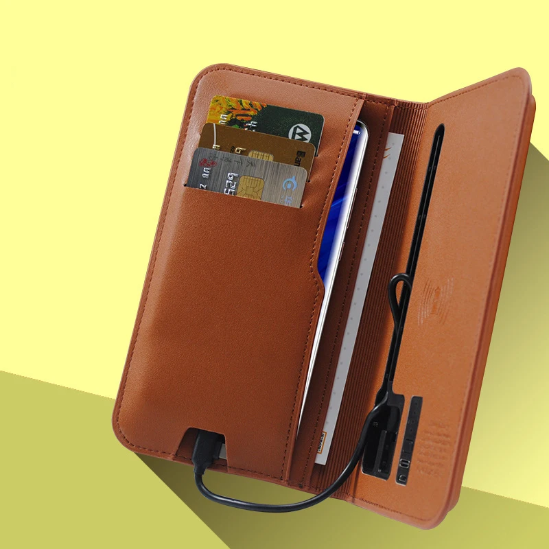 

Mobile phone charging treasure folding wallet soft leather mini coin purse men's card bag power wallet