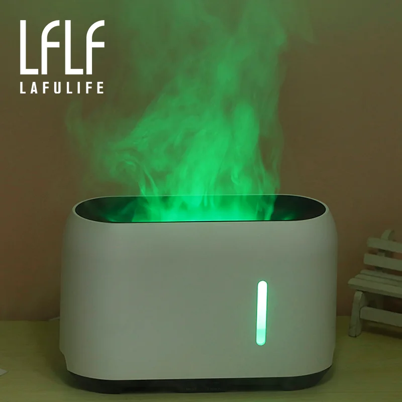 

240ML Newest Design Unique Imitate Flame Humidifier Atmosphere Lamp Essential Oil Diffuser Cool Mist Air Aroma Diffuser