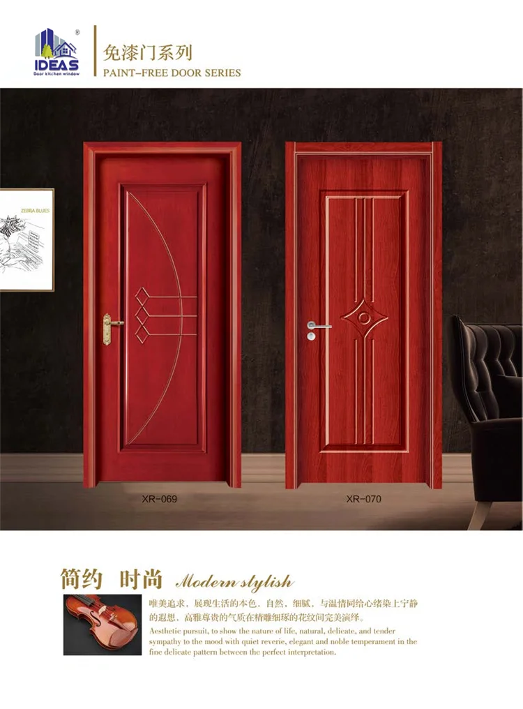 Best china low price Compressed wooden door white primer hdf & mdf door skin