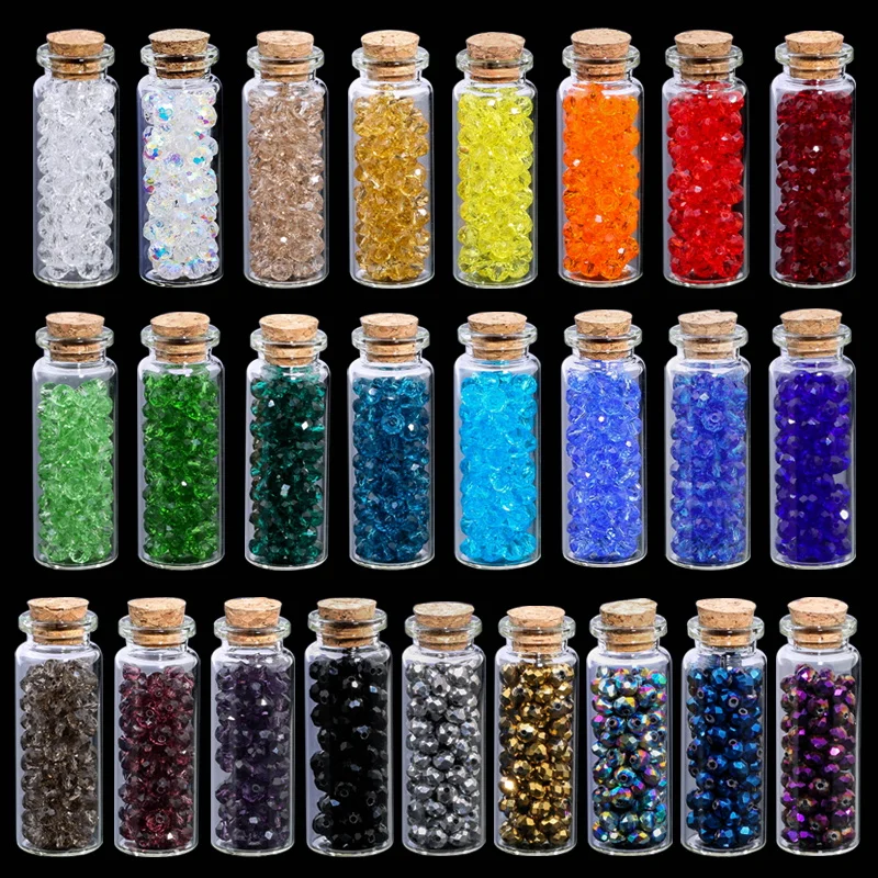 

Fashion Jewelry 2020 Rondelle Crystal , Lampwork Glass Beads Glass Jars in Bulk for Jewelry Making, 24 colors