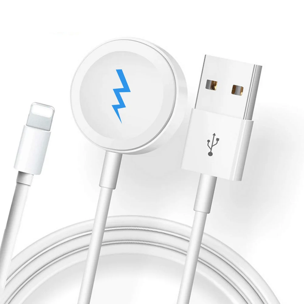 

2 In1 Wireless Charger Cable For Apple Watch Iwatch And Wireless Charging Cable For Iphone, White