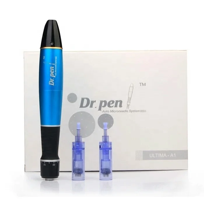 

Auto Pen Micro Needle Derma Pen Needles switching pen hair regrowth fine lines wrinkles, Blue