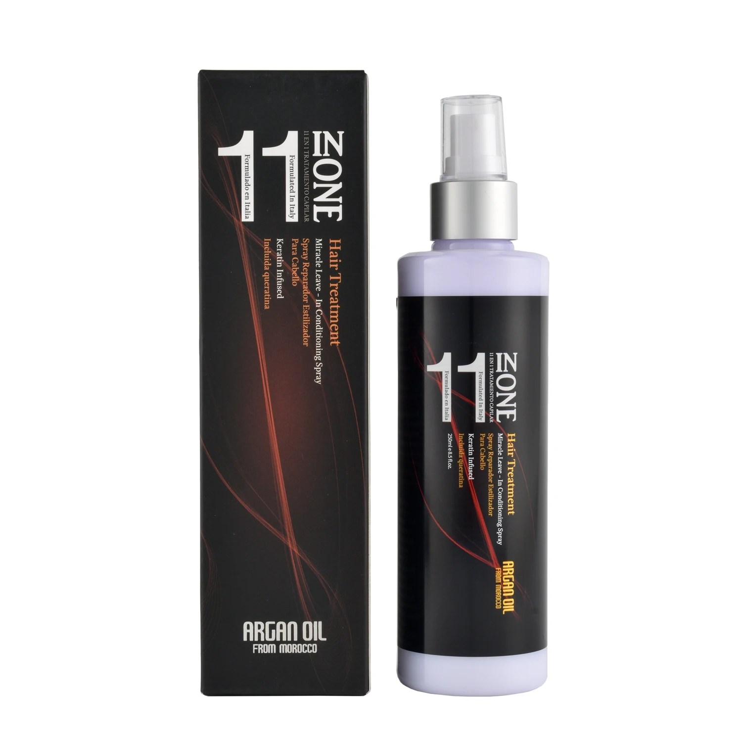 

Nuspa 11 in 1 Leave On Hair Treatment Heat Protection Repair Damaged Nourishing Detangler Smoothing Color Safe Anti-Frizzy 250ml