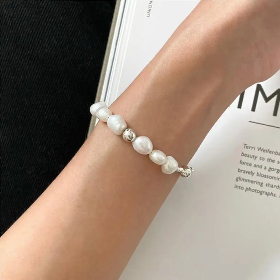 

VIANRLA Minimalist Chain Bracelet For Girl Jewelry 925 Sterling Silver Pearl Bracelets Dropshipping Free Laser Logo