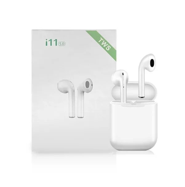 

Bluetooth wireless earphones earbuds mini i11 tws with charging box, White