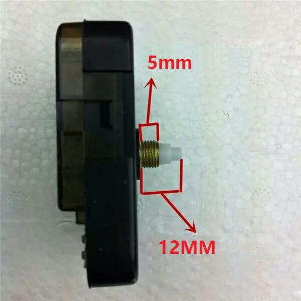 
Home Clocks DIY Quartz Clock Movement Kit Black Clock Accessories Spindle Mechanism Repair 