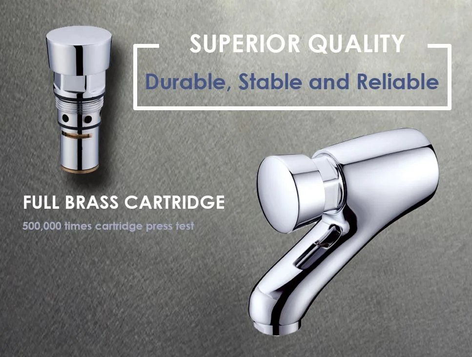 Auto Stop Wall Mount Full Brass Self Closing Tap Water Saving Time