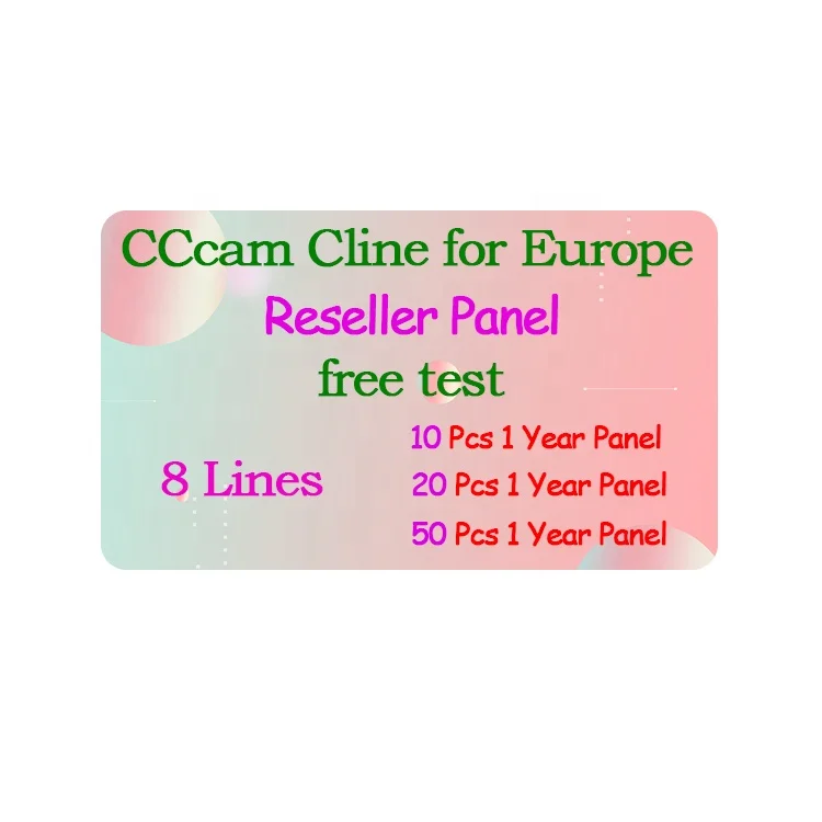 

Reseller Panel CCCam Cline for Europe Receptor de Satellite CS Astra Hotbird 8 lines Oscam CCCam Panel