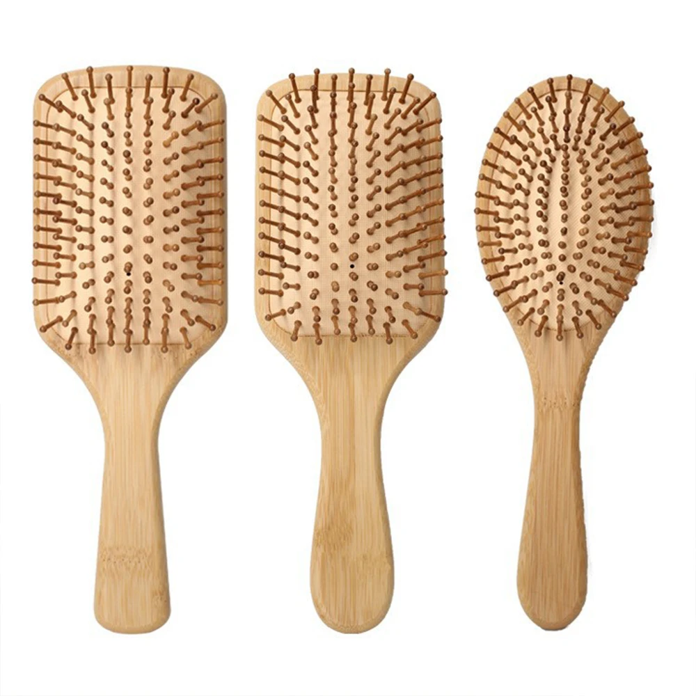 

Amazon Massage Brush Hairbrush Comb Scalp Hair Care Healthy bamboo comb Wood Comb Professional Healthy Paddle Cushion Hair Loss