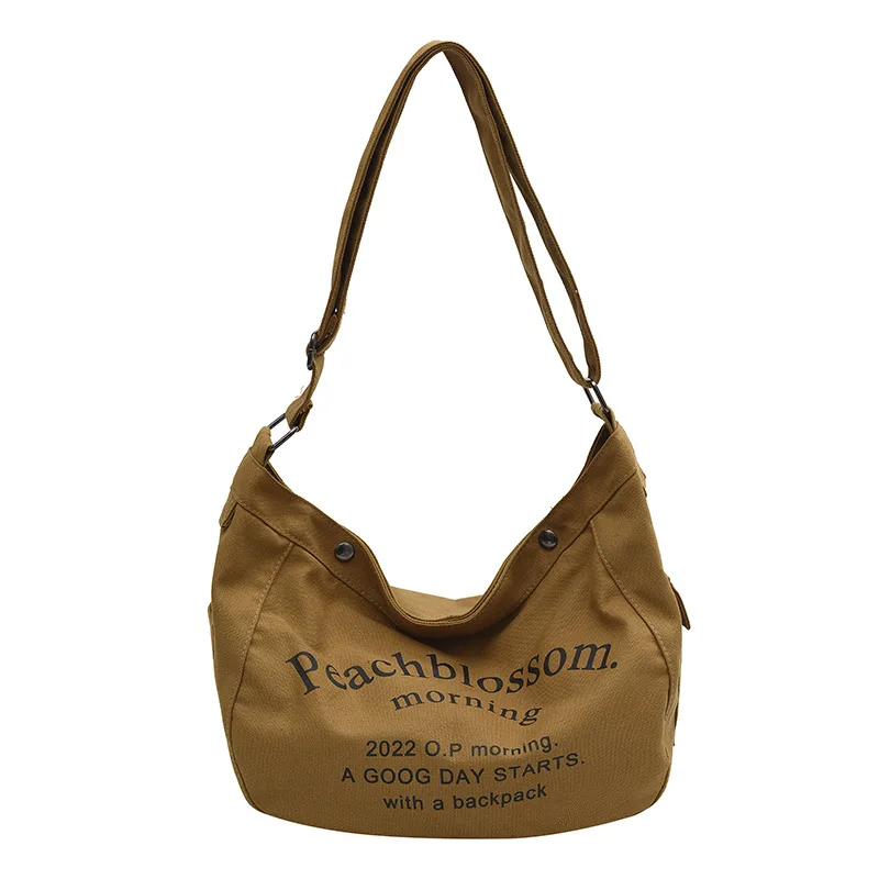 

Hot selling fashion women canvas messenger bag high quality ladies shoulder bag