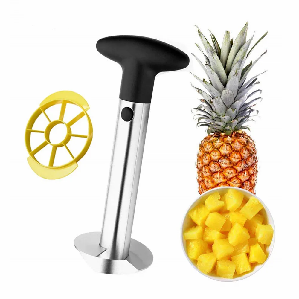 

Perfect newness pineapple cutter Stainless Steel Pinapple Slicer Cutter Corer Slicer Automatic Pineapple Peeler with ring