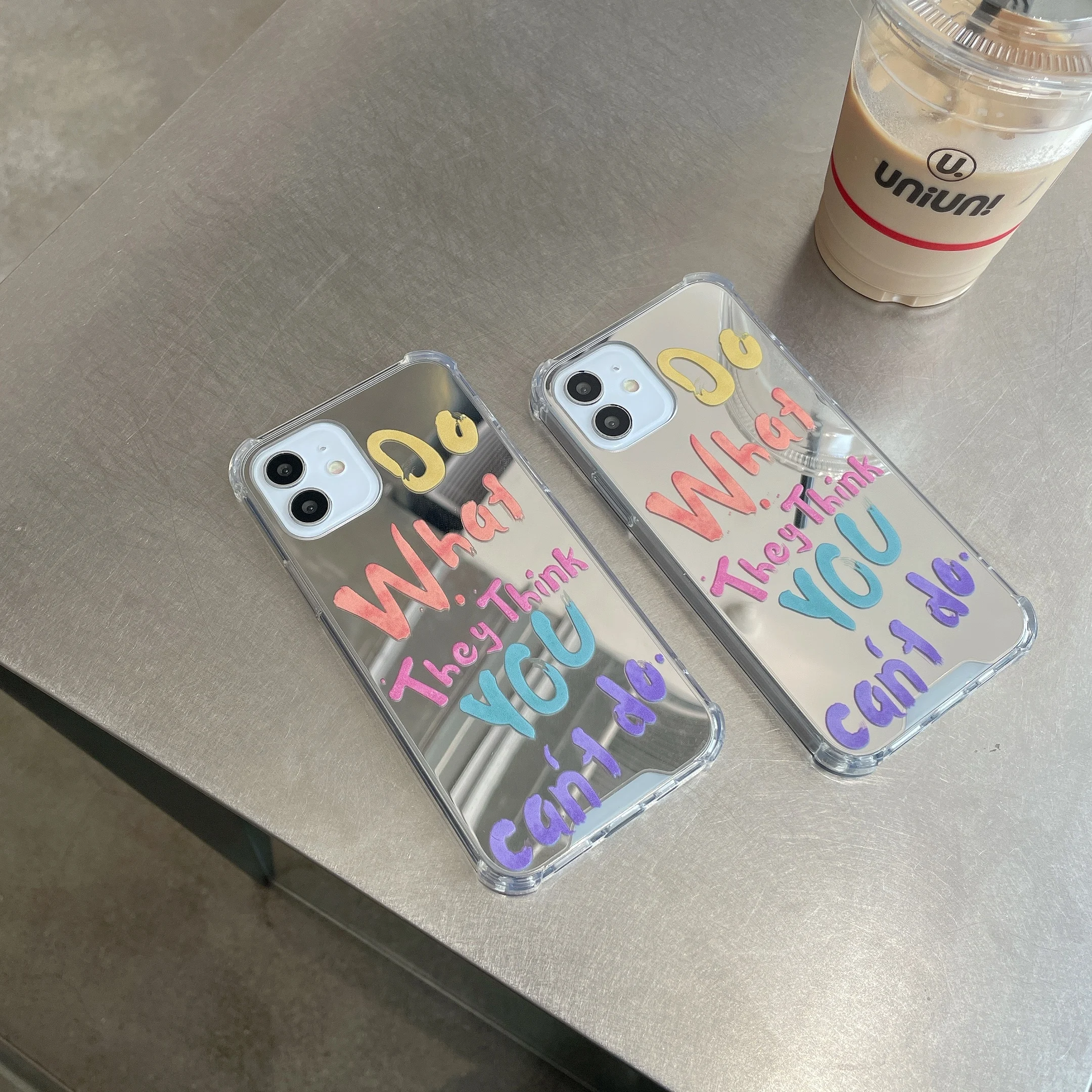 

Luxury Inspirational Word Mirror Phone Case For iPhone 12 Pro 12 Mini 12 Pro Max 11 Pro 11 XS Max