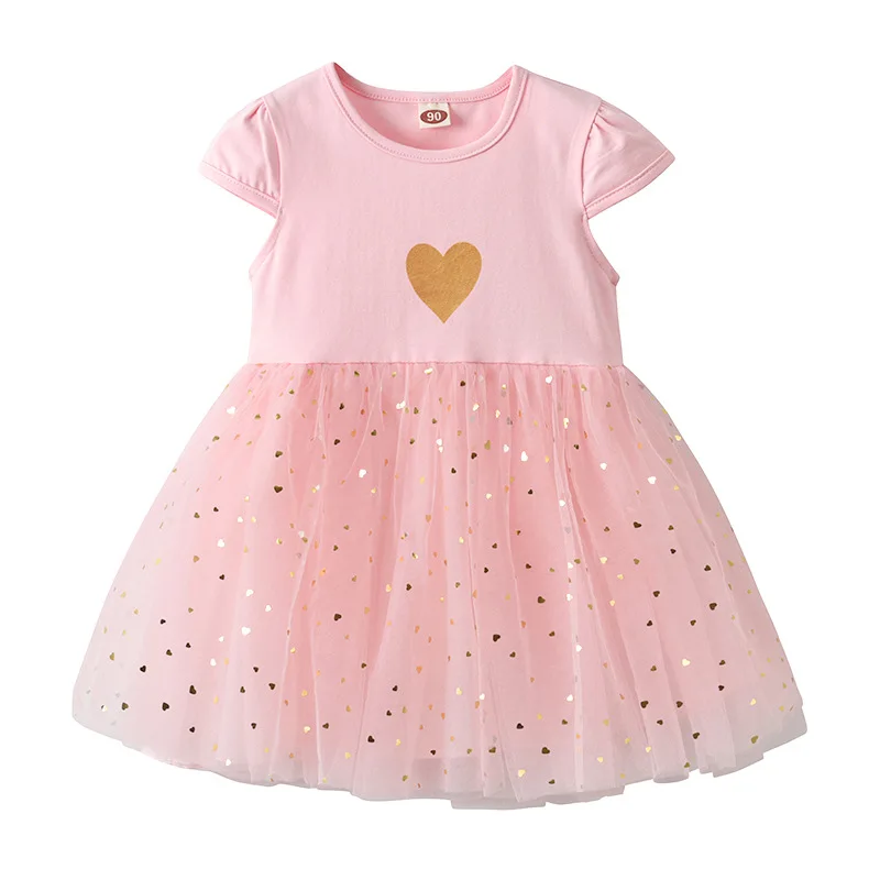 

Girls summer dress new girl baby love short sleeve skirt