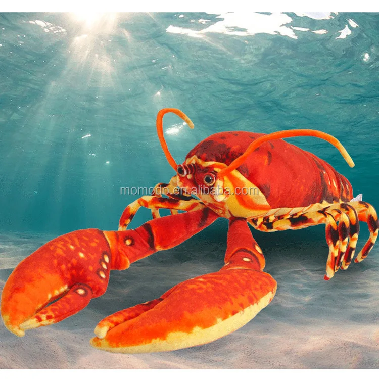 Ocean Creature Realistic Plush Lobsters Toy Stuffed Animal,Red Plush
