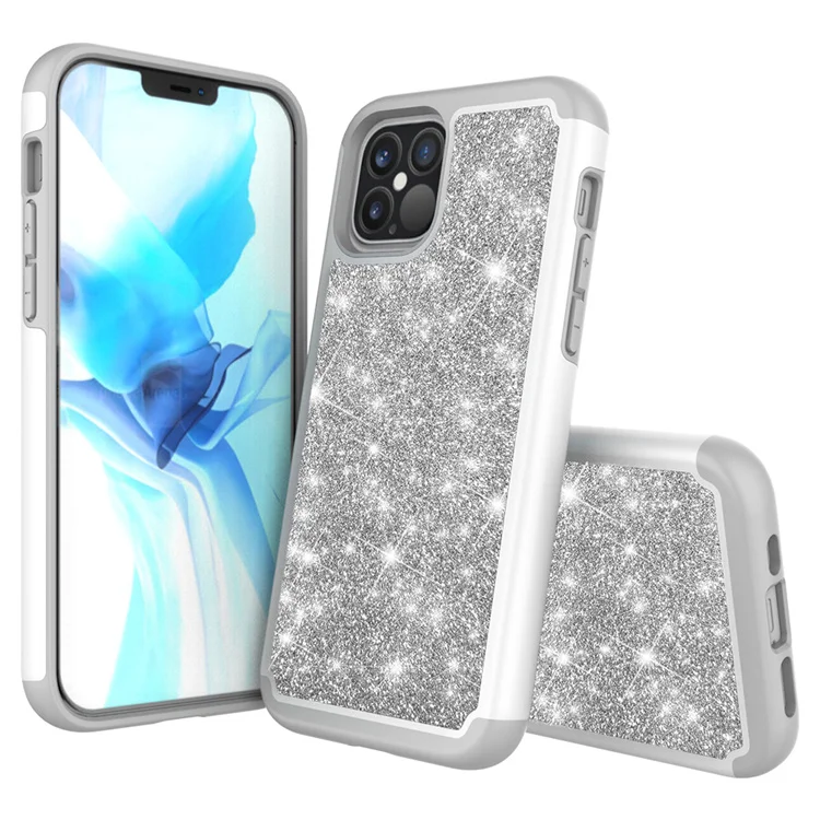 

Shining glitter bling shockproof 2 in 1 phone cover case for iphone 13 mini