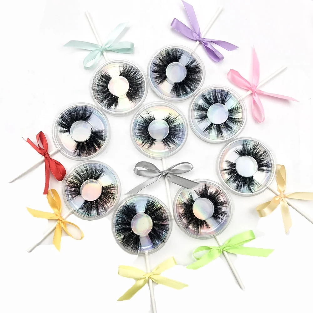 

wholesale lollipop eyelash packaging box high quality eyelash lollipop packaging custom lollipop eyelash packaging, Black