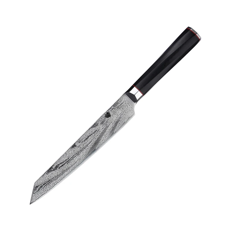 

Damascus slicing knife  G-10 twist Octagonal handle AUS-10V steel core 73 layers